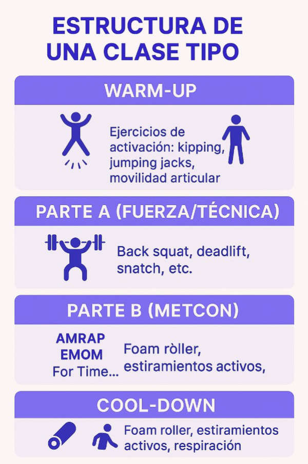 Estructura de una clase tipo de CrossFit